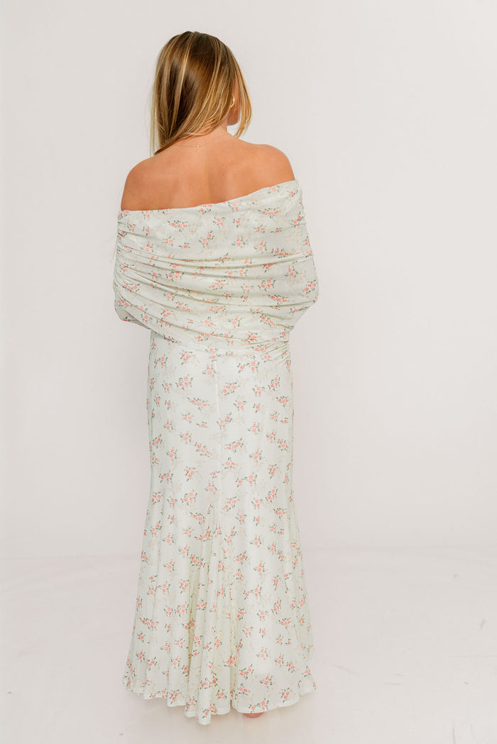 Azaleia Maxi Dress in Blush Floral - Bump Friendly - Size Up for Maternity