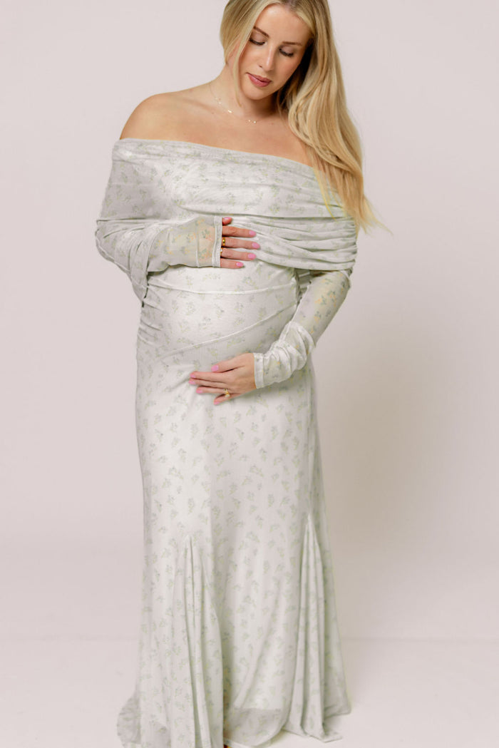 Azaleia Maxi Dress in Muted Sage - Size up for Bump *Final Sale*