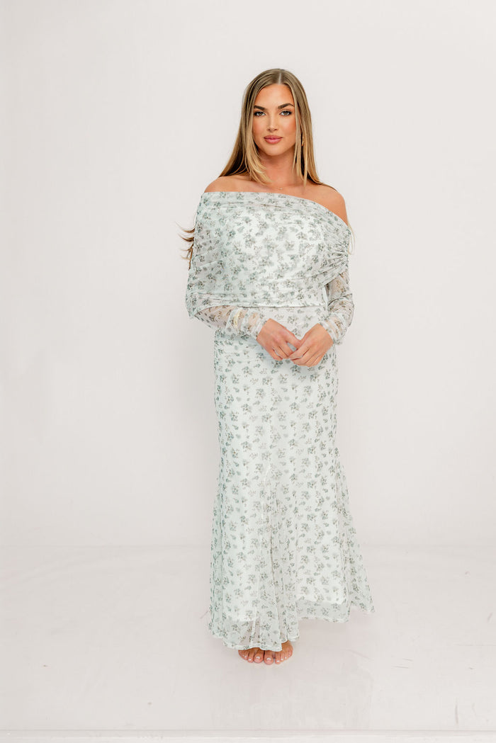 Azaleia Maxi Dress in Olive and Sage - Size up for Bump