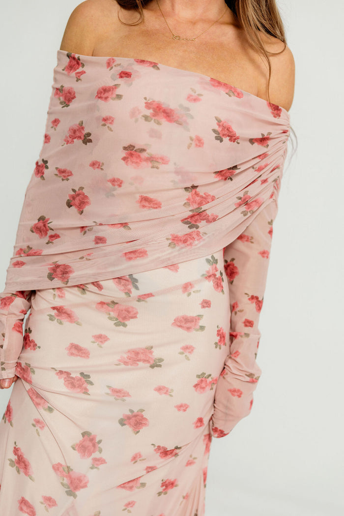 Azaleia Maxi Dress in Pink - Bump Friendly (size up for maternity)