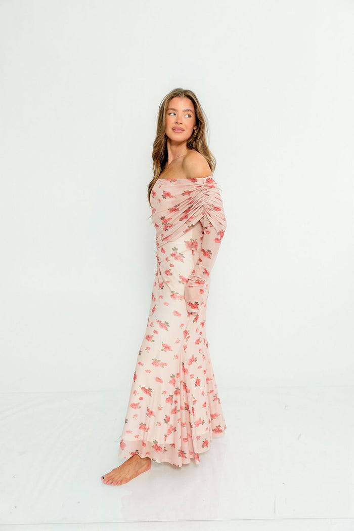 Azaleia Maxi Dress in Pink - Bump Friendly (size up for maternity)