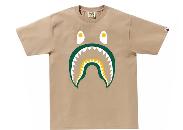 BAPE Beige Colors Shark Ponr T-shirt