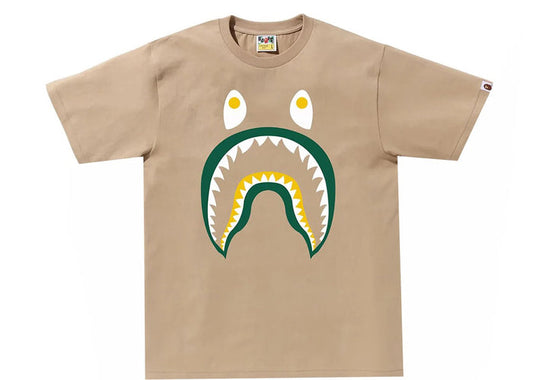 BAPE Beige Colors Shark Ponr T-shirt