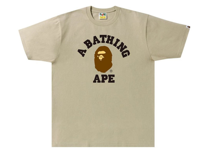 BAPE College Tee Beige