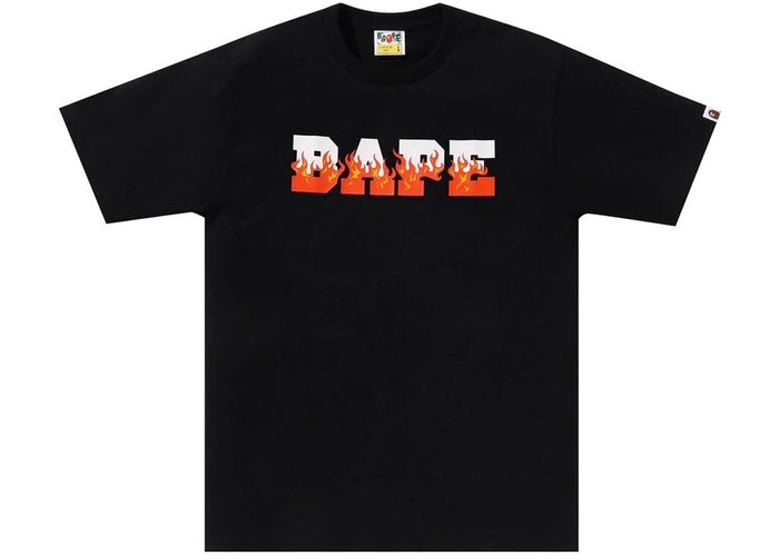 BAPE Flame Bape Logo Tee Black/Red