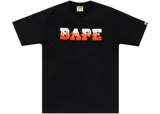 BAPE Flame Bape Logo Tee Black/Red