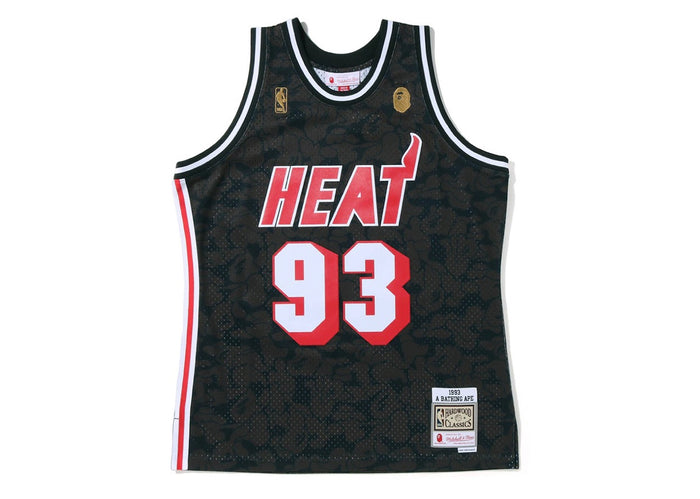 BAPE x Mitchell & Ness Miami Heat Jersey Black