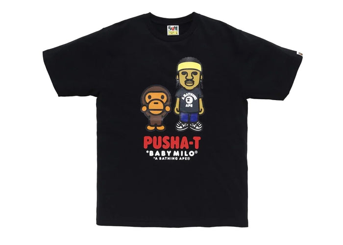 BAPE x Pusha T Baby Milo Tee Men's Black (HEATCHECK ARCHIVE)
