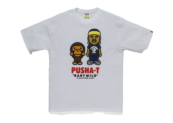 BAPE x Pusha T Baby Milo Tee White (HEATCHECK ARCHIVE)