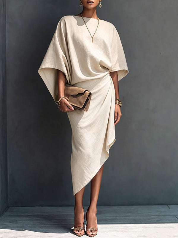 Batwing-Sleeve Bodycon Dress