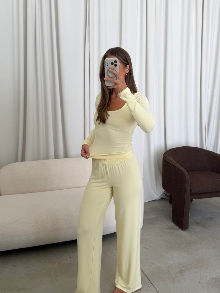 Be Mine Long Sleeve Top in Buttercream