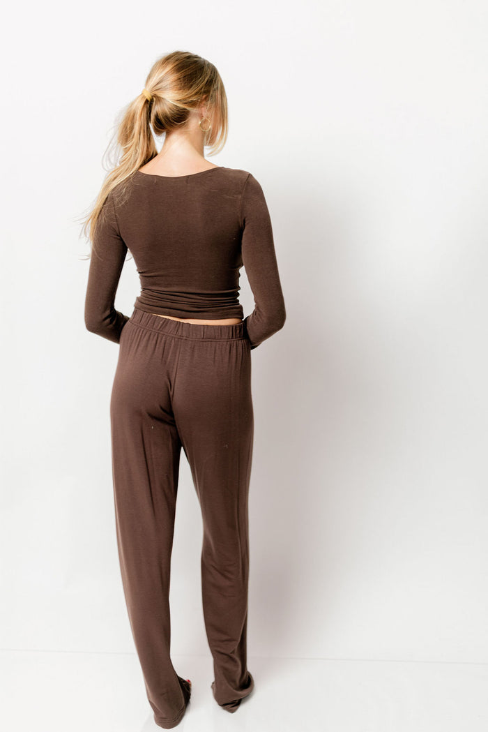 Be Mine Long Sleeve Top in Espresso