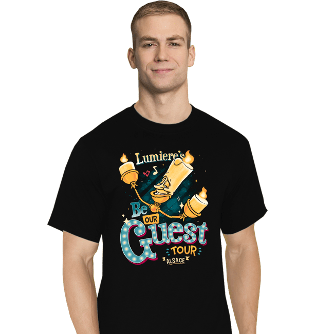 Daily_Deal_Shirts T-Shirts, Tall / Large / Black Be Our Guest Tour