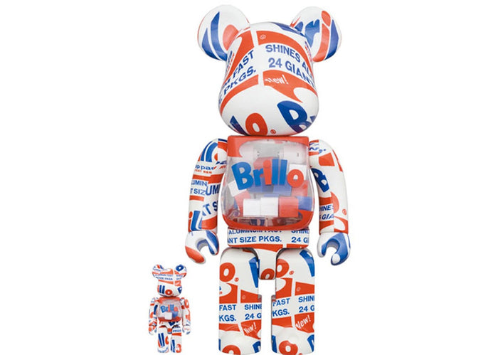 Bearbrick ANDY WARHOL "Brillo" 100% & 400% Set