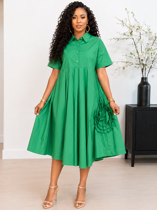 Beautiedoll 3D Floral Shirt Dress