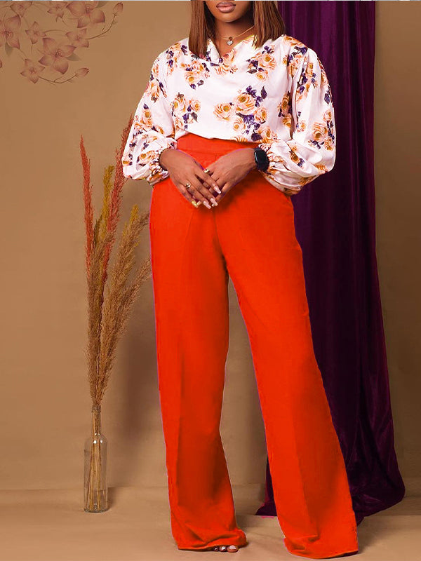 Beautiedoll Floral Blouse & Pants Set