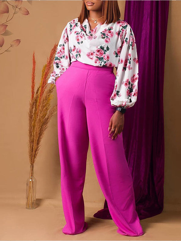 Beautiedoll Floral Blouse & Pants Set