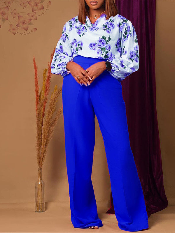 Beautiedoll Floral Blouse & Pants Set
