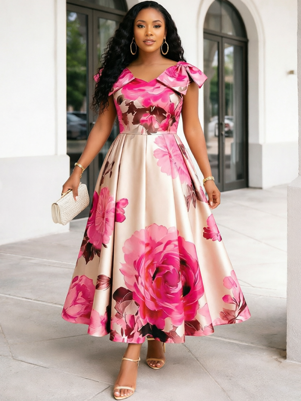 Beautiedoll Floral Midi Dress