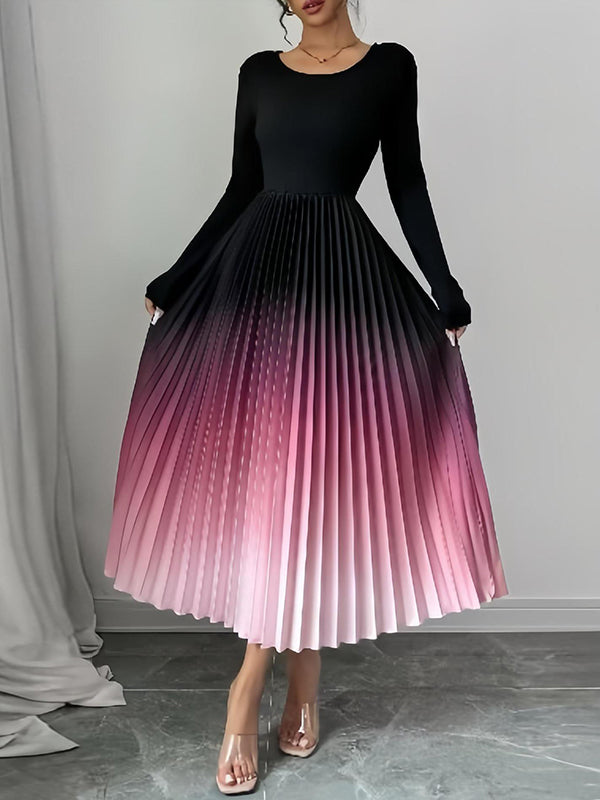 Beautiedoll Ombre Pleated Dress