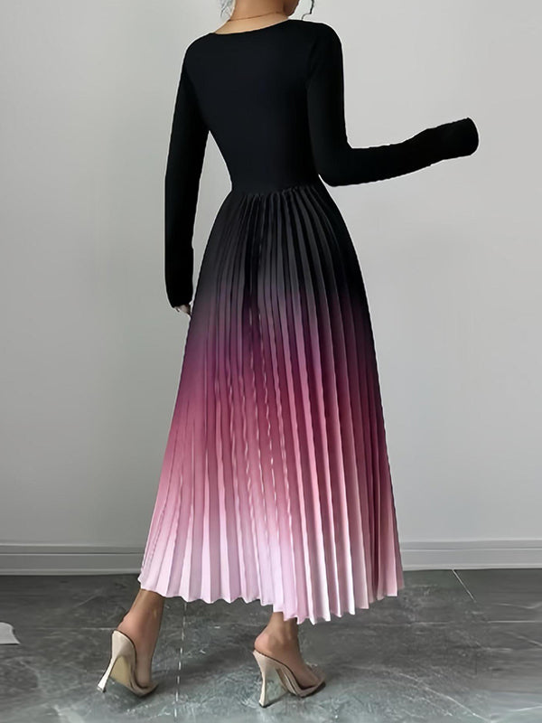 Beautiedoll Ombre Pleated Dress