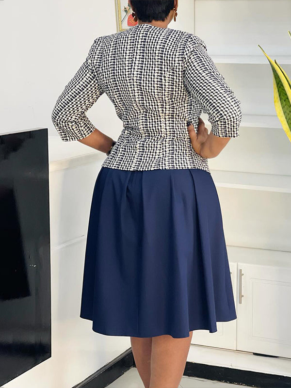Beautiedoll Printed Blazer & Dress Set