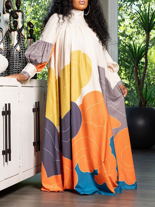 Beautiedoll Printed Maxi Dress