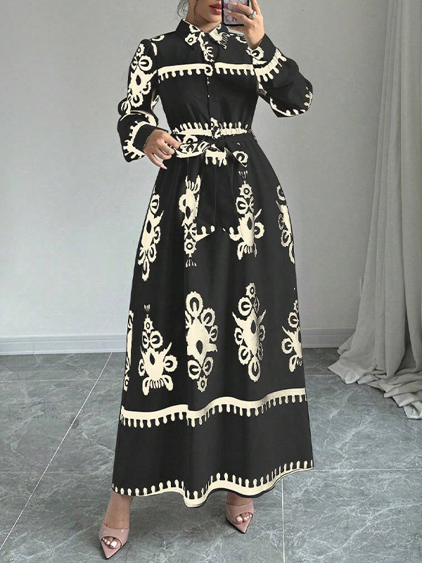Beautiedoll Printed Shirt Dress