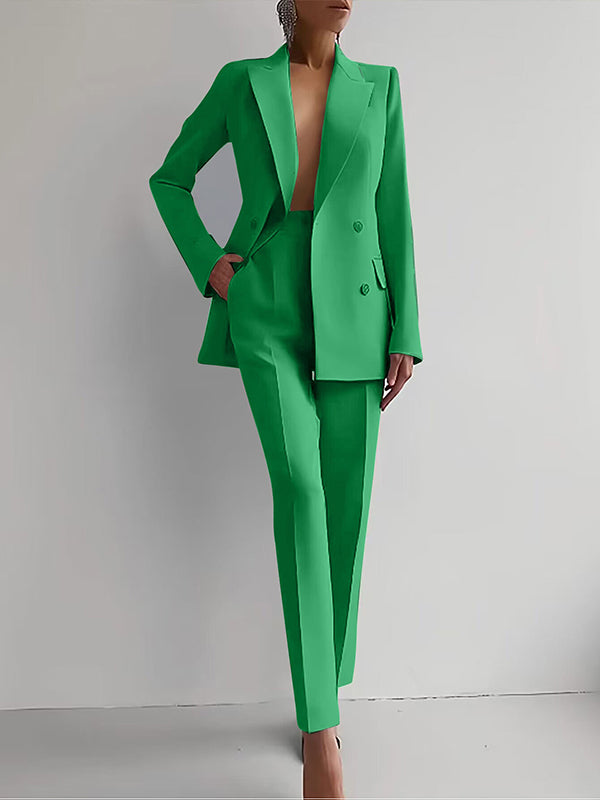 Beautiedoll Solid Blazer & Pants Set