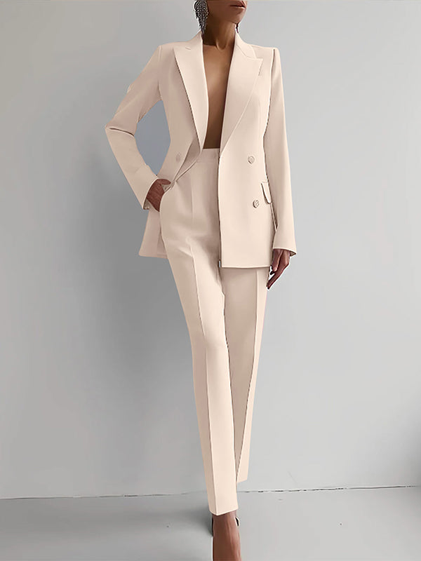 Beautiedoll Solid Blazer & Pants Set