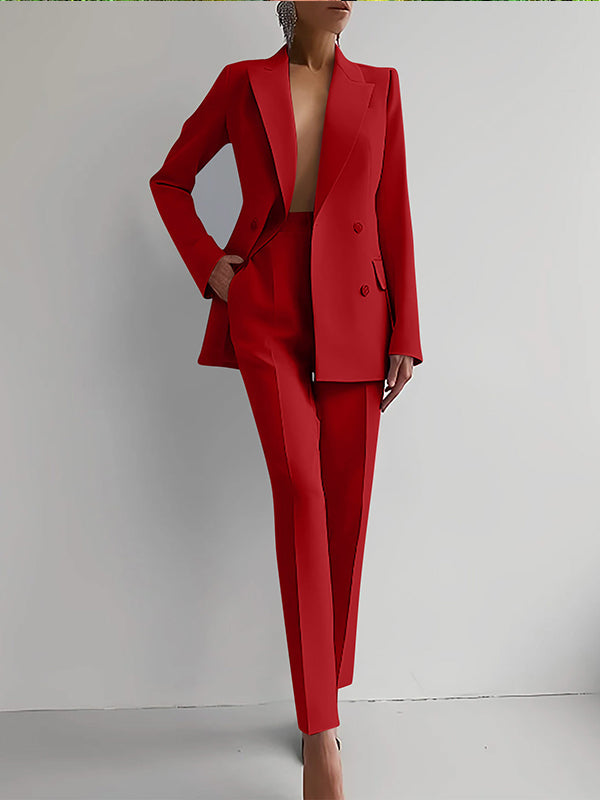 Beautiedoll Solid Blazer & Pants Set