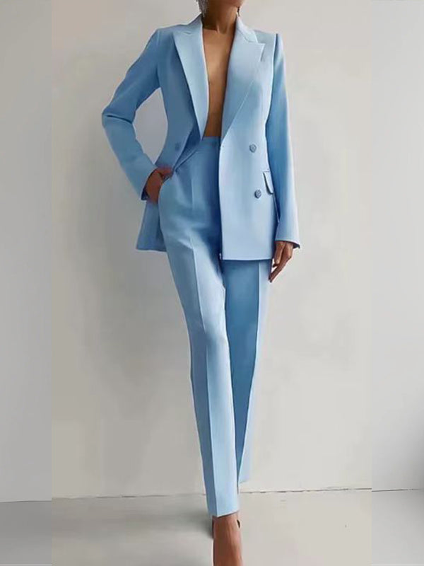 Beautiedoll Solid Blazer & Pants Set