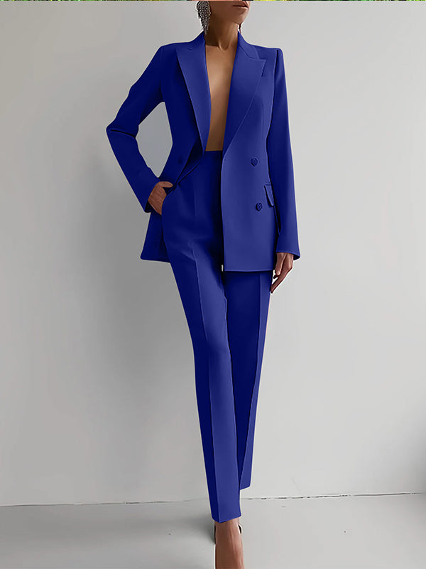 Beautiedoll Solid Blazer & Pants Set