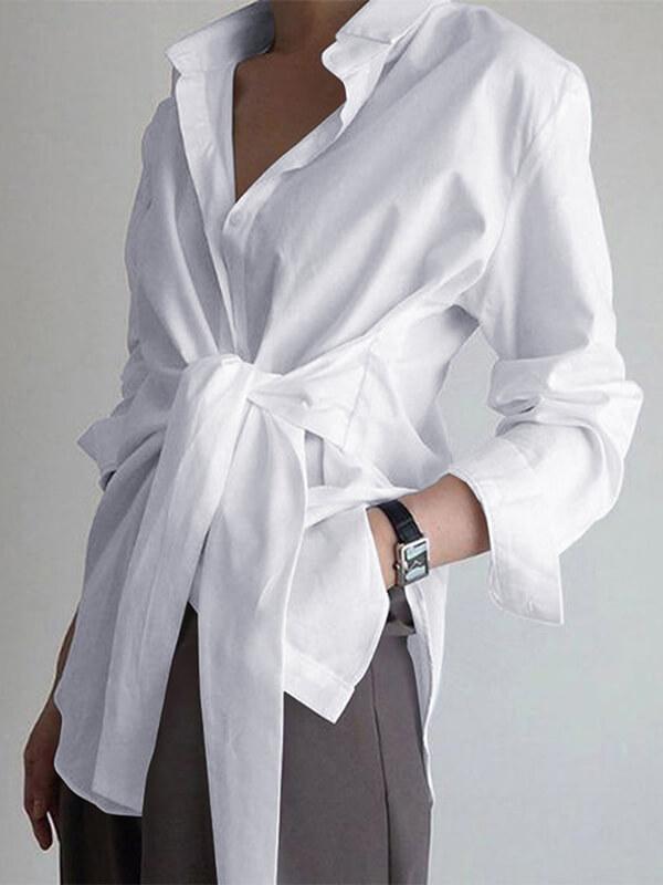 Beautiedoll Solid Tied Shirt
