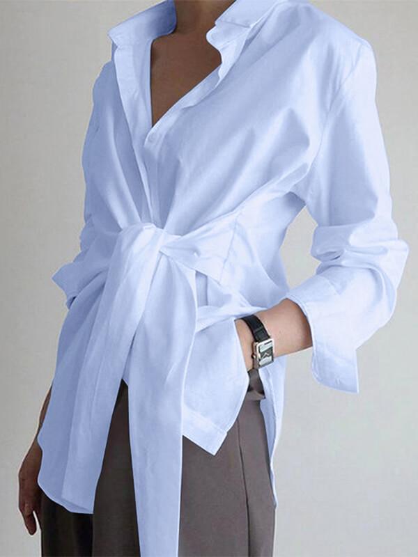 Beautiedoll Solid Tied Shirt