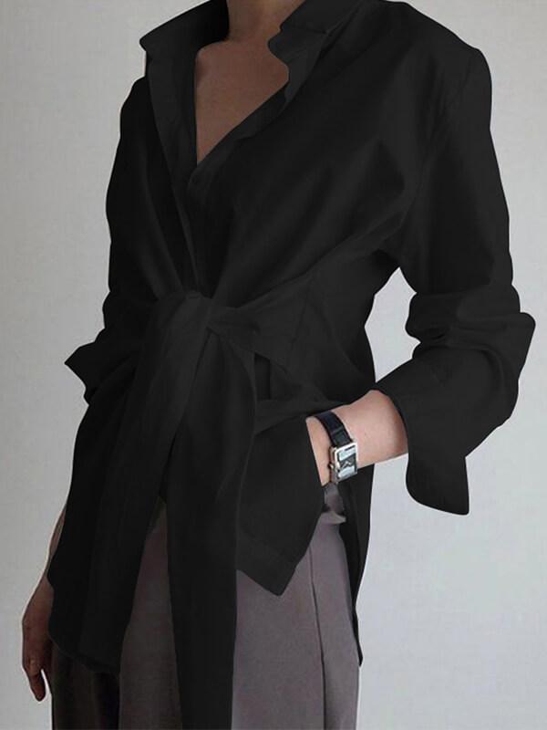 Beautiedoll Solid Tied Shirt