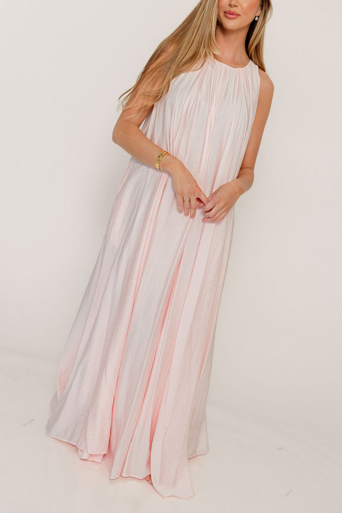 Becca Maxi Dress in Pale Pink - Bump Friendly