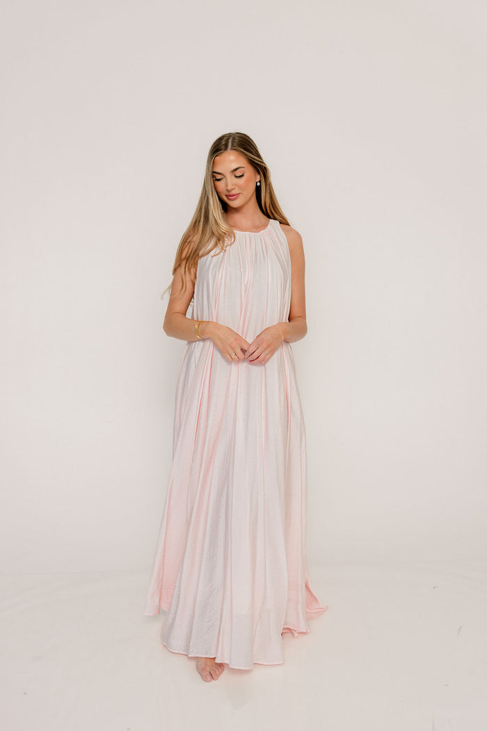 Becca Maxi Dress in Pale Pink - Bump Friendly