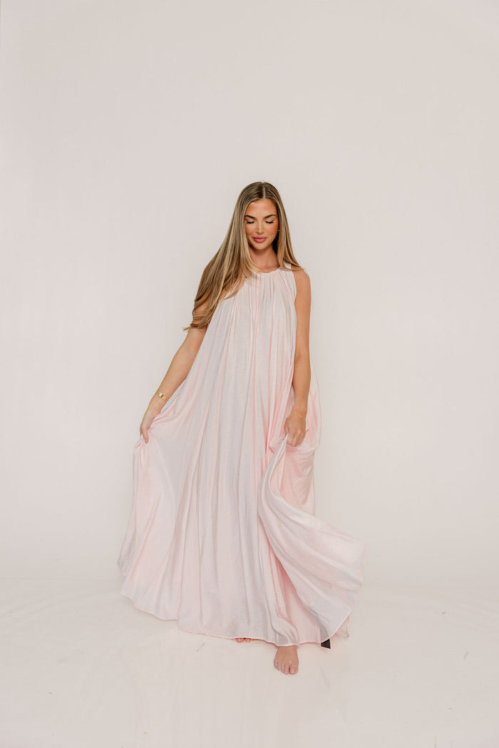 Becca Maxi Dress in Pale Pink - Bump Friendly