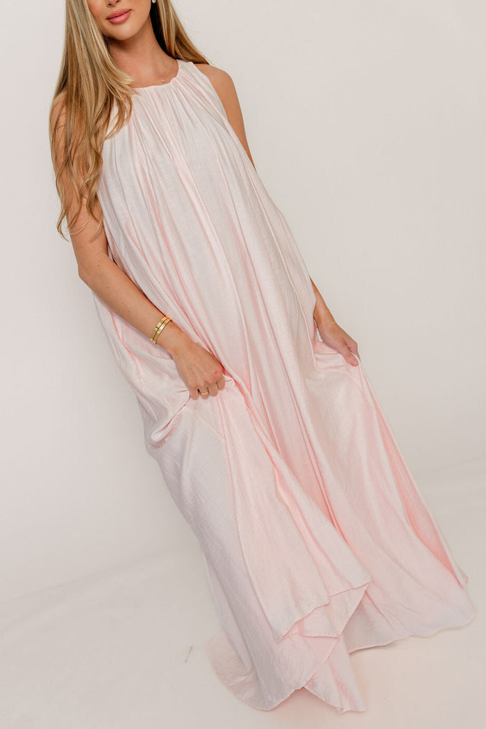 Becca Maxi Dress in Pale Pink - Bump Friendly
