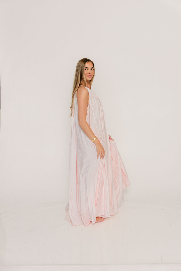 Becca Maxi Dress in Pale Pink - Bump Friendly