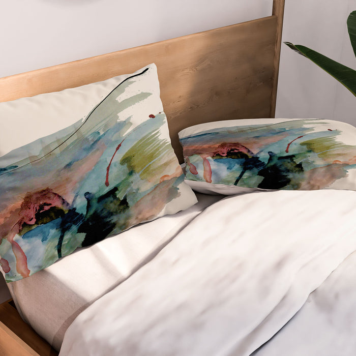 BEGIN AGAIN 2 AN ABSTRACT MIX PILLOW SHAMS