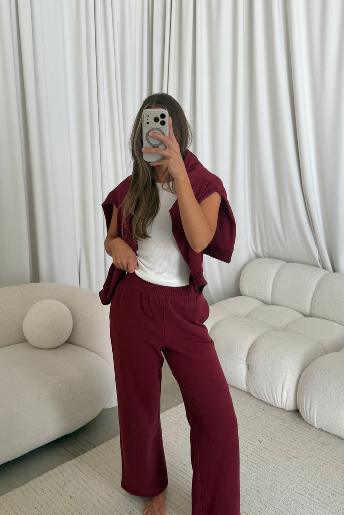 Bennett Pants in Wine