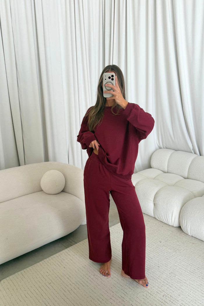 Bennett Pants in Wine