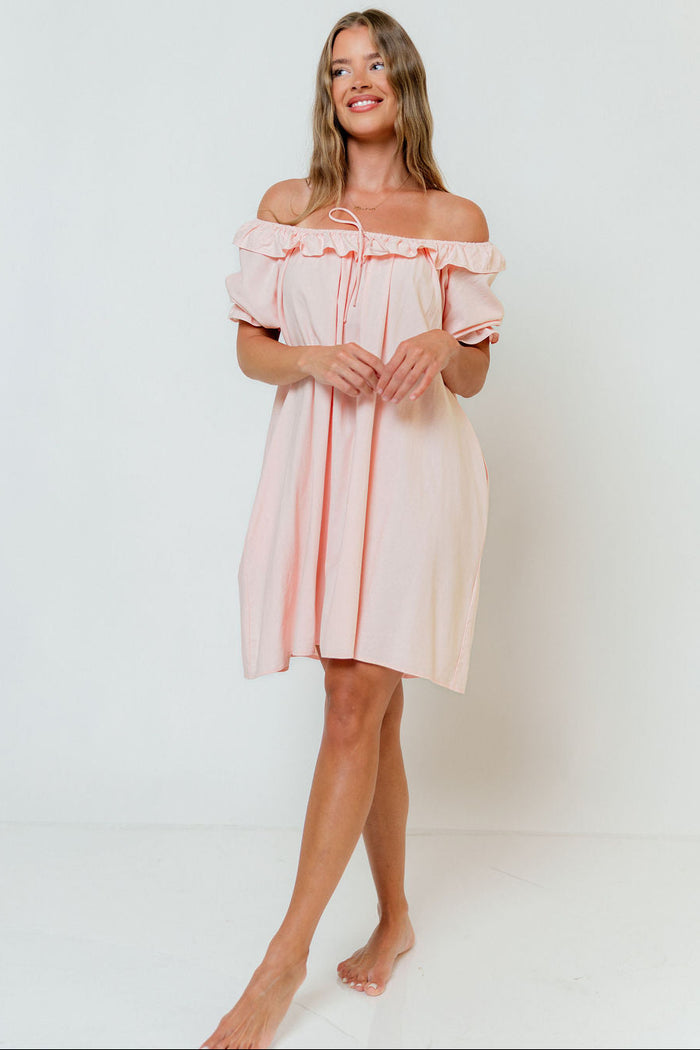Betty Dress in Pale Pink - Bump Friendly