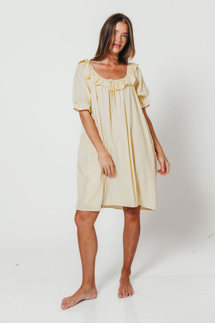 Betty Mini Dress in Butter - Bump Friendly