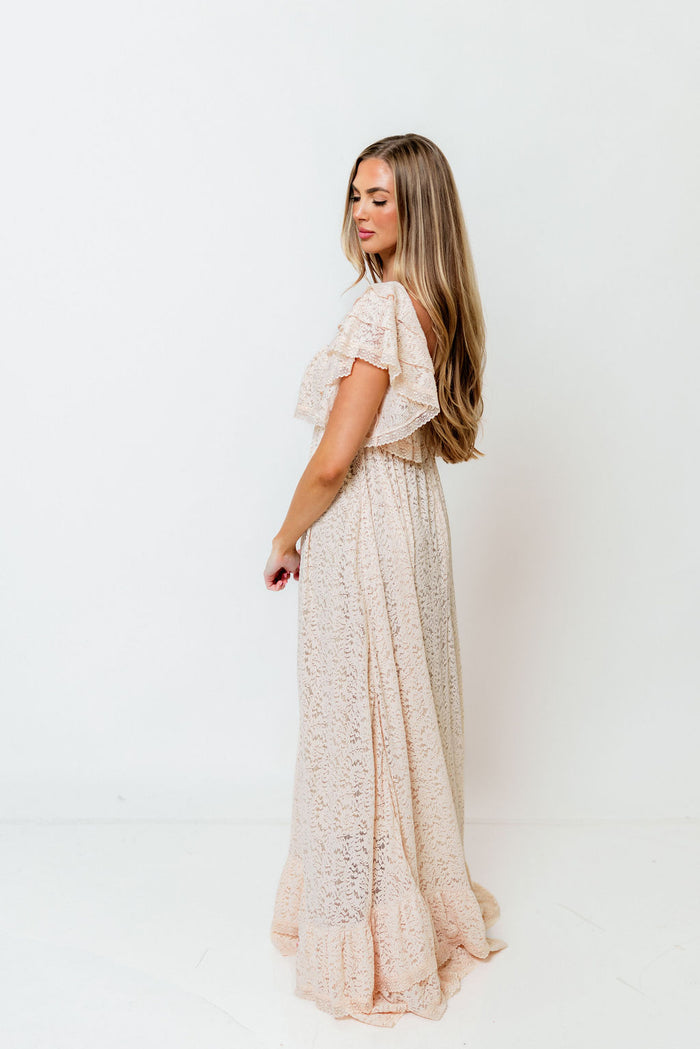 Blakely Maxi Dress in Pale Pink - Bump Friendly