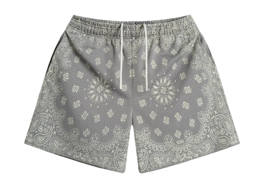 Bravest Studios Screenprinted Paisley Concrete Shorts