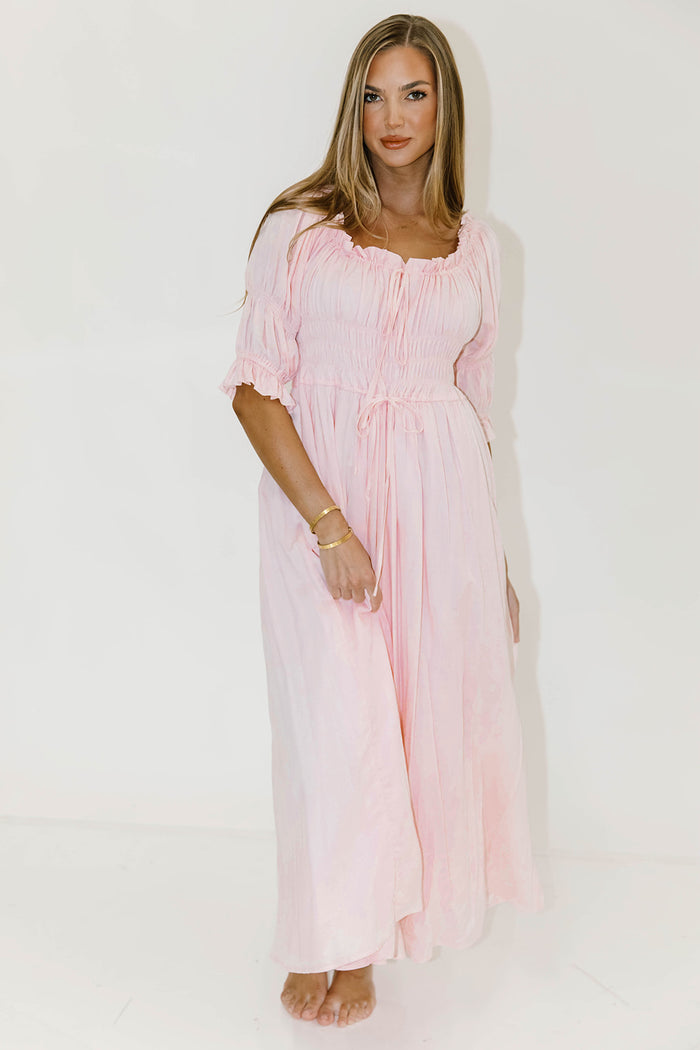 Brinley Midi Dress in Light Pink