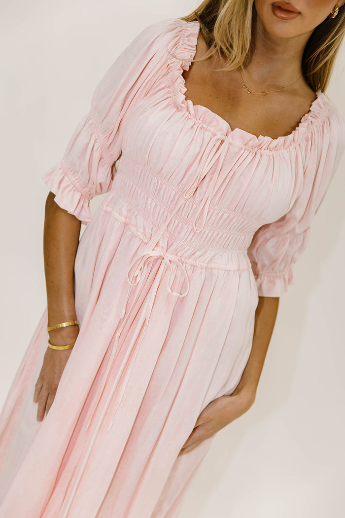 Brinley Midi Dress in Light Pink